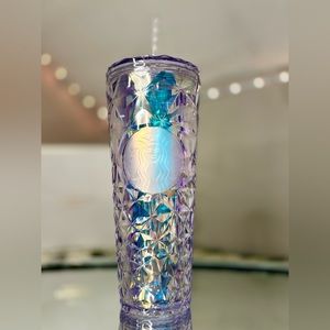 Starbucks Iridescent Prism Winter White Cold Cup Clear Venti 24oz Tumbler